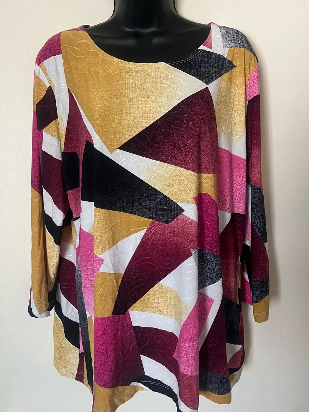 JM Collection Multicolor Top - Picture 1 of 3